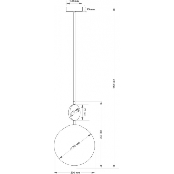 Подвесной светильник KUTEK DIMARO DIM-ZW-1(BN)200