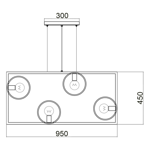 Подвесной светильник Vele Luce Speed VL6292P04