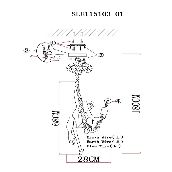 Подвесной светильник Evoluce Tenato SLE115103-01