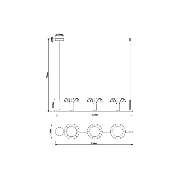 Подвесной светильник Vele Luce Olivia VL5642P03 Подвесной светильник Vele Luce Olivia VL5642P03