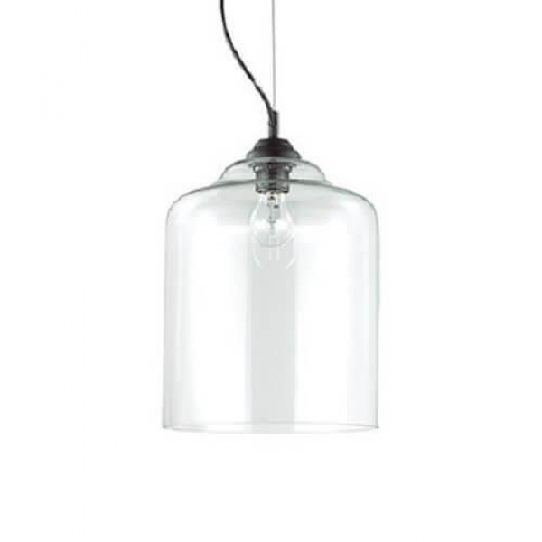Подвесной светильник Ideal Lux Bistro SP1 Square Trasparente 112305 Подвесной светильник Ideal Lux Bistro SP1 Square Trasparente 112305