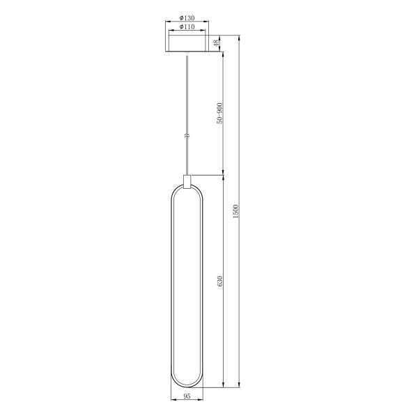 Подвесной светодиодный светильник Maytoni Chain MOD017PL-L13N