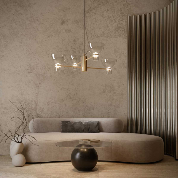 Подвесной светодиодный светильник Eurosvet Vial 204053 LED латунь a072060