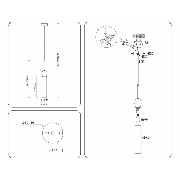 Подвесной светильник Ambrella light High light LH53256 Подвесной светильник Ambrella light High light LH53256