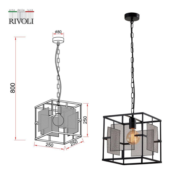Подвесной светильник Rivoli Enola 5142-201 Б0054985 Подвесной светильник Rivoli Enola 5142-201 Б0054985
