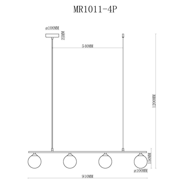 Подвесной светильник MyFar Stacy MR1011-4P Подвесной светильник MyFar Stacy MR1011-4P