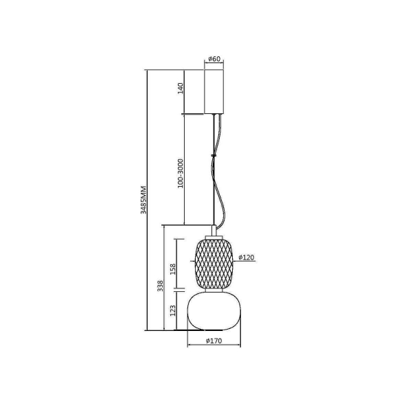 Подвесной светодиодный светильник Maytoni Pattern MOD267PL-L18G3K Подвесной светодиодный светильник Maytoni Pattern MOD267PL-L18G3K