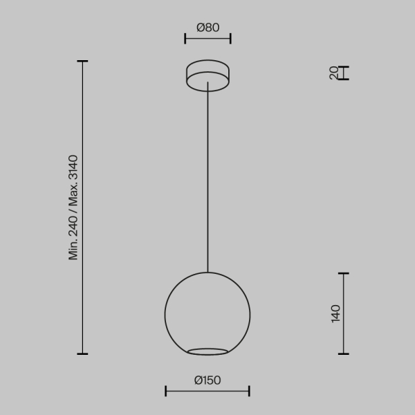 Подвесной светильник Maytoni Modern Glamping MOD437PL-01BG