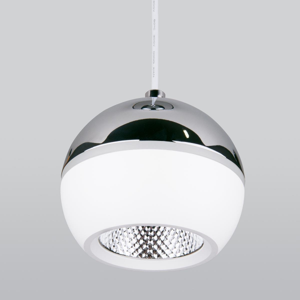Подвесной светодиодный светильник Elektrostandard DLS023 9W 4200K белый/хром a047803 Подвесной светодиодный светильник Elektrostandard DLS023 9W 4200K белый/хром a047803