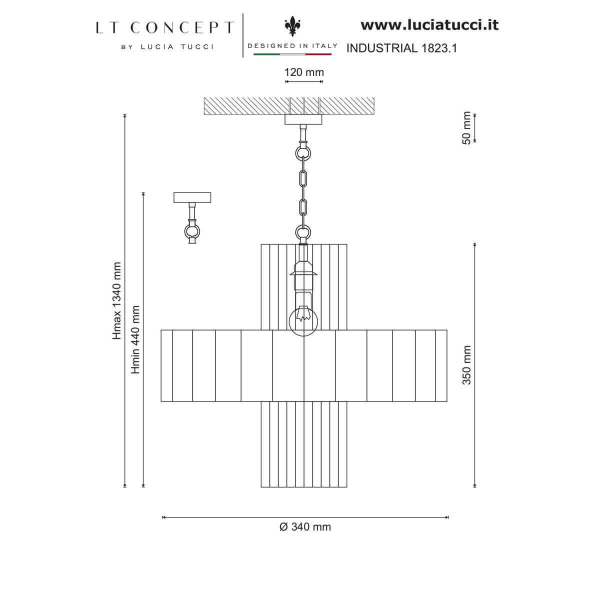 Подвесной светильник Lucia Tucci Industrial 1823.1 Подвесной светильник Lucia Tucci Industrial 1823.1