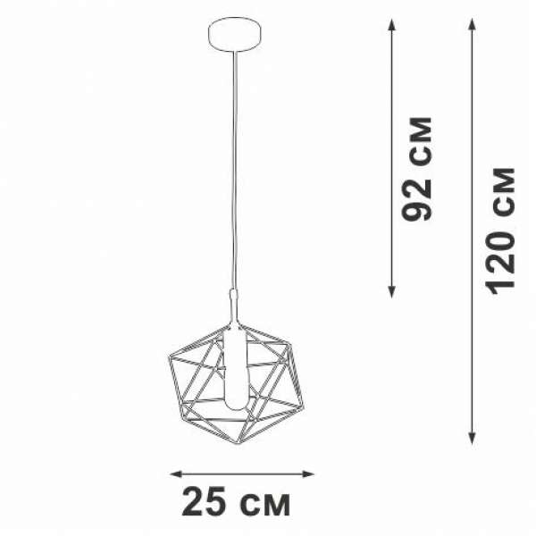 Подвесной светильник Vitaluce V3937-1/1S Подвесной светильник Vitaluce V3937-1/1S