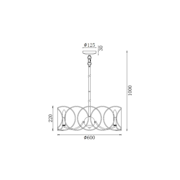 Подвесная люстра Vele Luce Vita VL4234P08 Подвесная люстра Vele Luce Vita VL4234P08