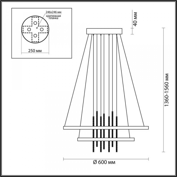 Подвесной светодиодный светильник Odeon Light L-vision Monica 3901/63L Подвесной светодиодный светильник Odeon Light L-vision Monica 3901/63L