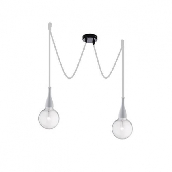 Подвесной светильник Ideal Lux Minimal SP2 Bianco Opaco 112718 Подвесной светильник Ideal Lux Minimal SP2 Bianco Opaco 112718