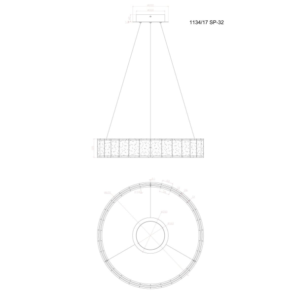 Подвесной светодиодный светильник Divinare Teresa 1134/17 SP-32