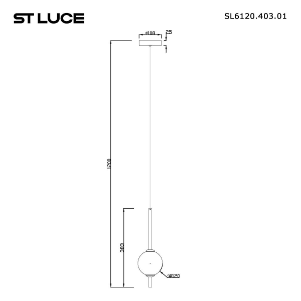 Подвесной светодиодный светильник ST Luce Peek SL6120.403.01 Подвесной светодиодный светильник ST Luce Peek SL6120.403.01
