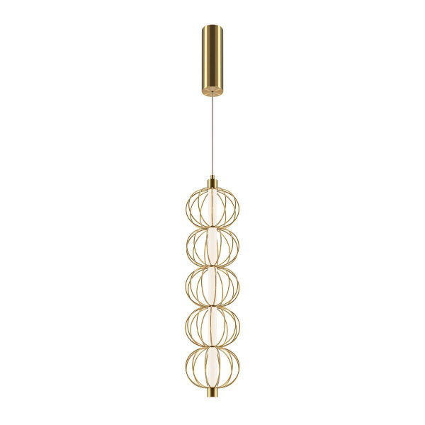 Подвесной светодиодный светильник Maytoni Golden Cage MOD216PL-L10G3K Подвесной светодиодный светильник Maytoni Golden Cage MOD216PL-L10G3K