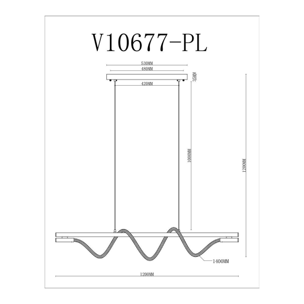 Подвесной светодиодный светильник Moderli True V10677-PL Подвесной светодиодный светильник Moderli True V10677-PL