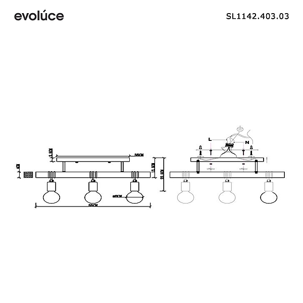 Подвесной светильник Evoluce Bagetti SL1142.403.03