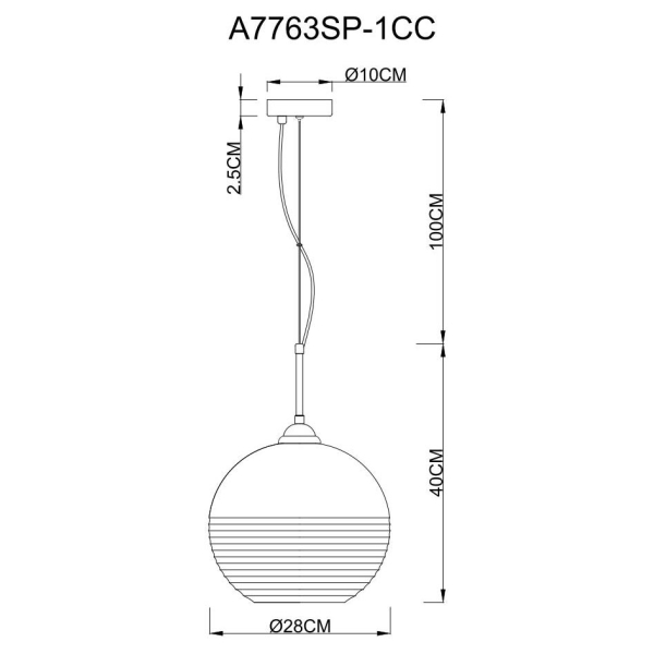 Подвесной светильник Arte Lamp Wave A7763SP-1CC