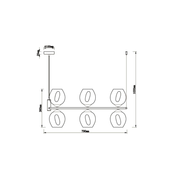 Подвесной светильник Vele Luce Astoria VL5002P06 Подвесной светильник Vele Luce Astoria VL5002P06