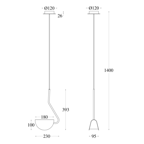 Подвесной светильник Maytoni Technical Mollis MOD126PL-01B