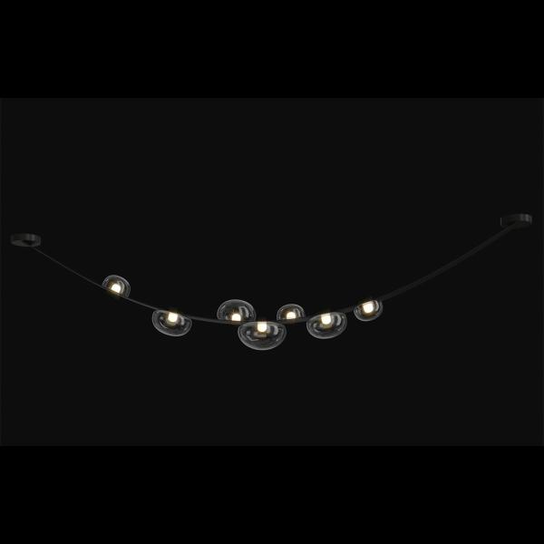 Подвесной светодный светильник Crystal Lux Bosque SP7 L3000 Black/Transparent