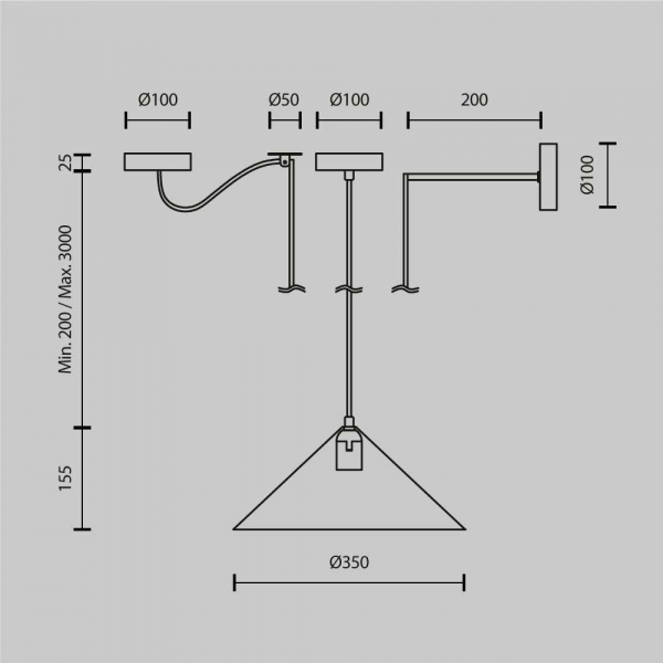 Подвесной светильник Maytoni Basic MOD167PL-01B Подвесной светильник Maytoni Basic MOD167PL-01B