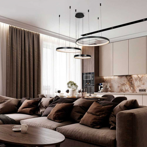 Подвесной светильник LED4U L8806-800-580-380 BK Подвесной светильник LED4U L8806-800-580-380 BK