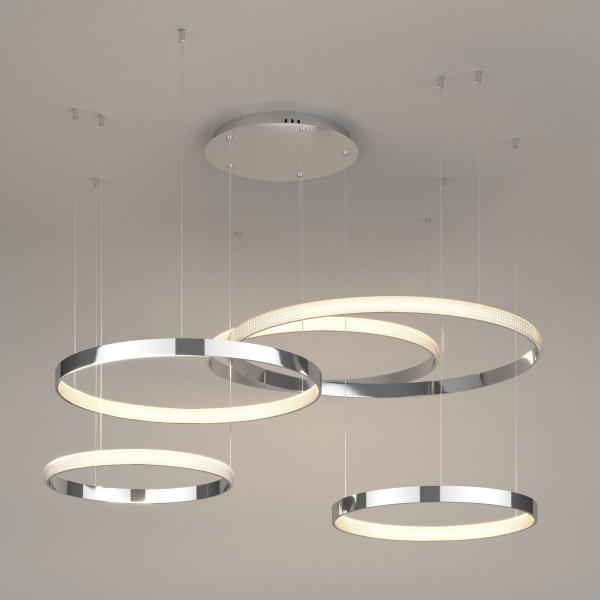 Подвесной светодиодный светильник Eurosvet Smart Posh 90275/5 хром Подвесной светодиодный светильник Eurosvet Smart Posh 90275/5 хром