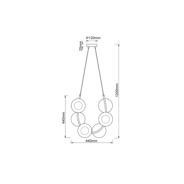 Подвесной светильник Vele Luce Astoria VL5004P61 Подвесной светильник Vele Luce Astoria VL5004P61