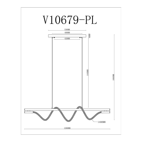 Подвесной светодиодный светильник Moderli True V10679-PL Подвесной светодиодный светильник Moderli True V10679-PL