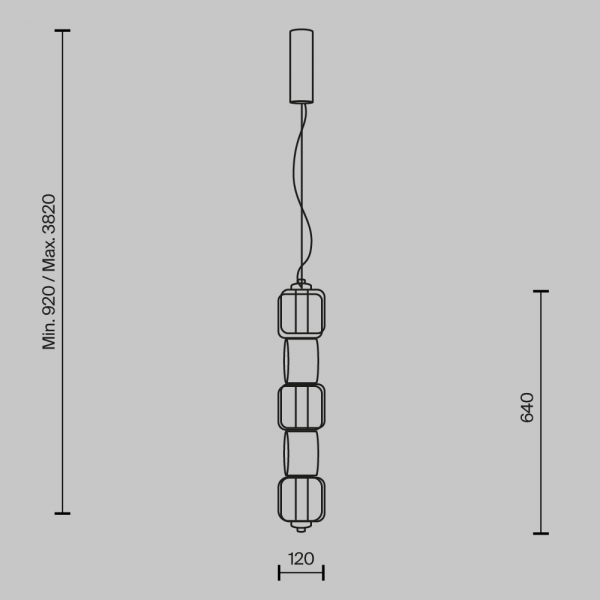 Подвесной светильник Maytoni MOD381PL-L30CH3K Подвесной светильник Maytoni MOD381PL-L30CH3K