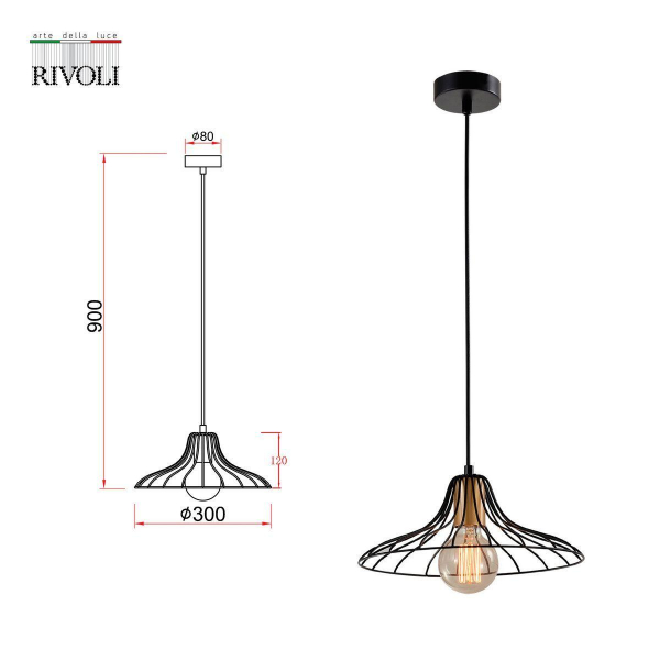Подвесной светильник Rivoli Moonlight 5150-201 Б0054974 Подвесной светильник Rivoli Moonlight 5150-201 Б0054974