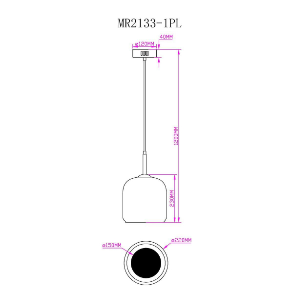 Подвесной светодиодный светильник MyFar Charlie MR2133-1PL Подвесной светодиодный светильник MyFar Charlie MR2133-1PL