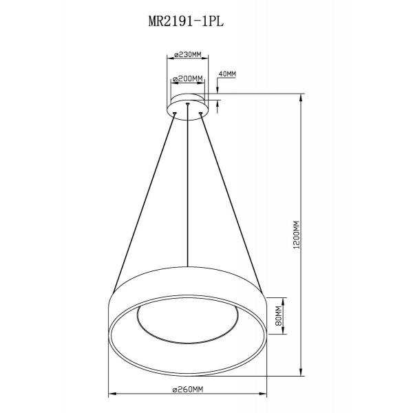 Подвесной светодиодный светильник MyFar Shannon MR2191-1PL Подвесной светодиодный светильник MyFar Shannon MR2191-1PL