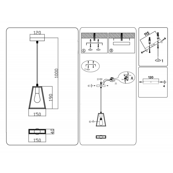 Подвесной светильник Ambrella light Traditional Loft TR80497 Подвесной светильник Ambrella light Traditional Loft TR80497