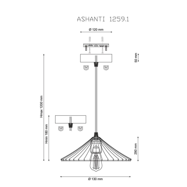 Подвесной светильник Lucia Tucci Ashanti 1259.1 Подвесной светильник Lucia Tucci Ashanti 1259.1