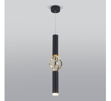 Подвесной светодиодный светильник Eurosvet Lance 50191/1 LED черный/золото