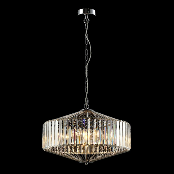 Подвесной светильник Crystal Lux Fiesta SP5 Chrome/Transparente Подвесной светильник Crystal Lux Fiesta SP5 Chrome/Transparente