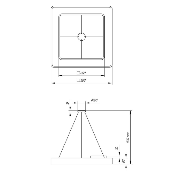 Подвесной светодиодный cветильник Geometria ЭРА Quadro SPO-162-W-40K-070 70Вт 4000К белый Б0050584 Подвесной светодиодный cветильник Geometria ЭРА Quadro SPO-162-W-40K-070 70Вт 4000К белый Б0050584