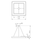Подвесной светодиодный cветильник Geometria ЭРА Quadro SPO-162-W-40K-070 70Вт 4000К белый Б0050584