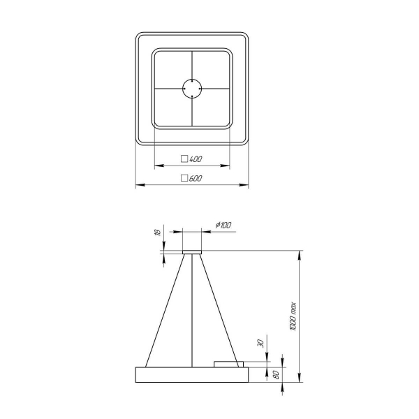 Подвесной светодиодный cветильник Geometria ЭРА Quadro SPO-161-W-40K-060 60Вт 4000К белый Б0050582 Подвесной светодиодный cветильник Geometria ЭРА Quadro SPO-161-W-40K-060 60Вт 4000К белый Б0050582