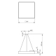 Подвесной светодиодный cветильник Geometria ЭРА Quadro SPO-163-B-40K-050 50Вт 4000К черный Б0050587