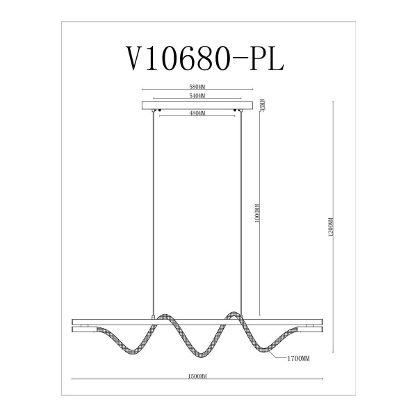 Подвесной светодиодный светильник Moderli True V10680-PL Подвесной светодиодный светильник Moderli True V10680-PL
