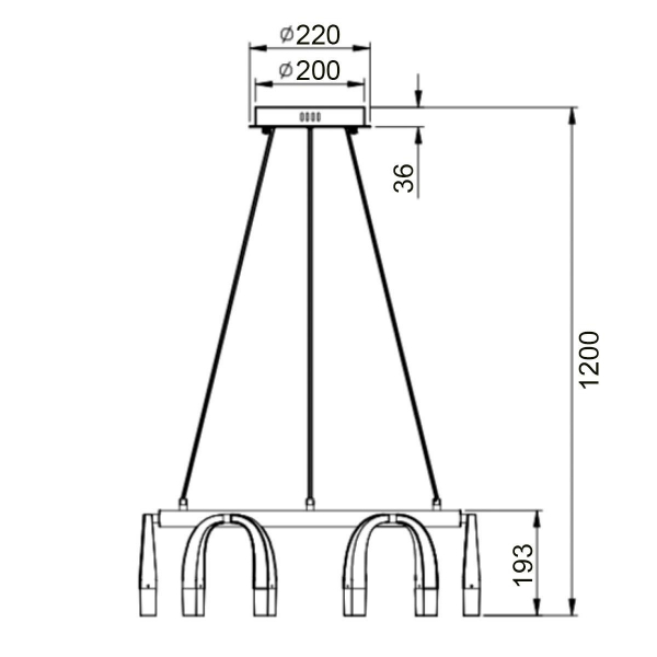 Подвесной светильник Vele Luce Negro VL7102P12 Подвесной светильник Vele Luce Negro VL7102P12