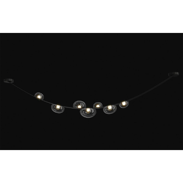 Подвесной светодный светильник Crystal Lux Bosque SP7 L3000 Black/Transparent Подвесной светодный светильник Crystal Lux Bosque SP7 L3000 Black/Transparent