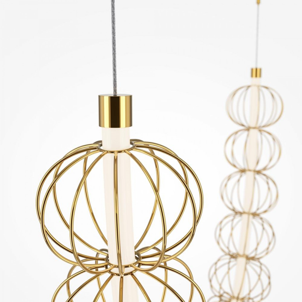 Подвесной светодиодный светильник Maytoni Golden Cage MOD216PL-L55G3K Подвесной светодиодный светильник Maytoni Golden Cage MOD216PL-L55G3K