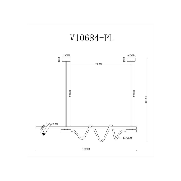 Подвесной светодиодный светильник Moderli True V10684-PL Подвесной светодиодный светильник Moderli True V10684-PL