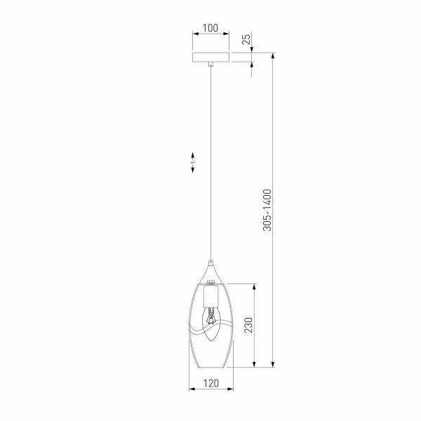 Подвесной светильник Eurosvet Lotus 50222/1 дымчатый Подвесной светильник Eurosvet Lotus 50222/1 дымчатый
